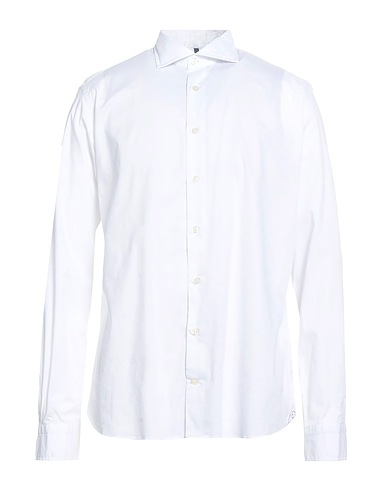 ALTEMFLOWER Camicia tinta unita Bianco 97% Cotone, 3% Elastan
