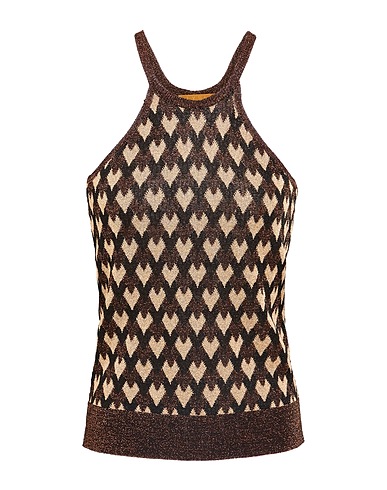 SIYU Top Dark brown 66% Viscose, 34% Metallic fiber