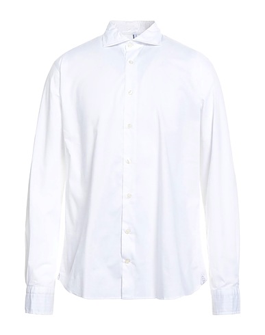 ALTEMFLOWER Solid color shirt White 97% Cotton, 3% Elastane