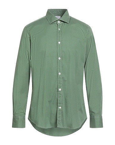 BAGUTTA Chemise fantaisie Vert 96% Coton, 4% Élasthanne