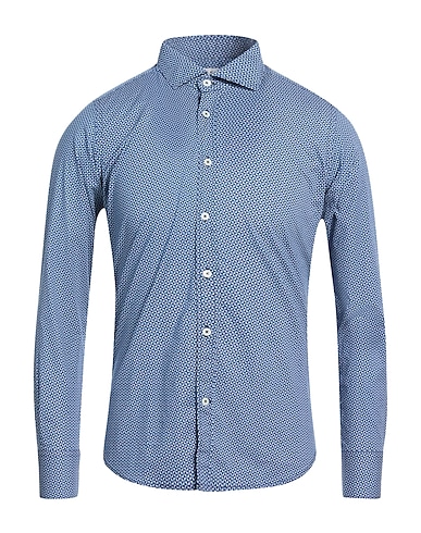 BAGUTTA Patterned shirt 96% Cotton, 4% Elastane
