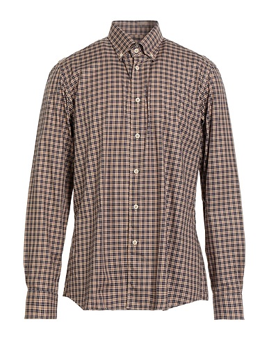 BRANCACCIO Checked shirt Beige 100% Cotton