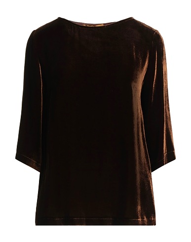 SIYU Top Chocolate brown 82% Viscose, 18% Silk