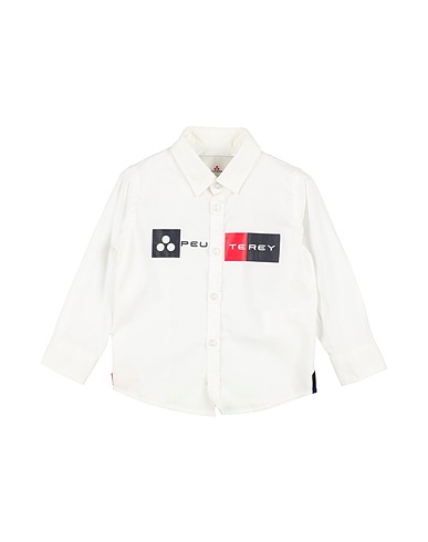 PEUTEREY Patterned shirt White 97% Cotton, 3% Elastane