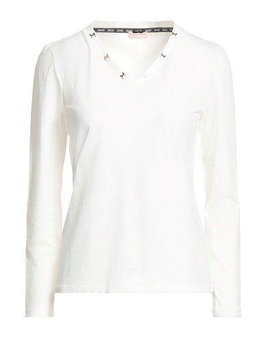 LIU •JO T-shirt Off white 95% Cotton, 5% Elastane