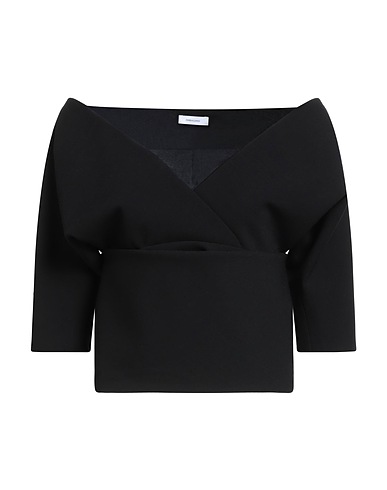 FERRAGAMO Top Black 69% Wool, 23% Polyamide, 8% Elastane