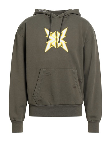 GIVENCHY Hooded track jacket  Military green 100% Cotton