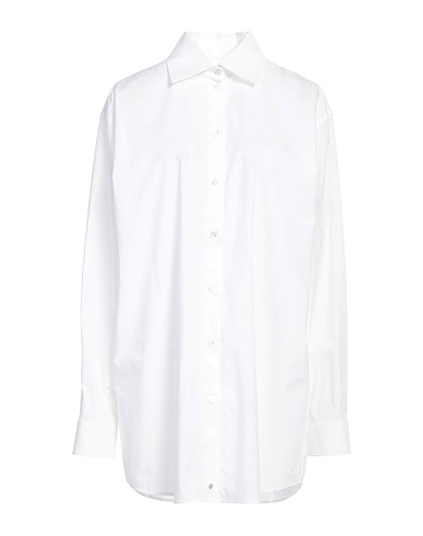 MOSCHINO JEANS Solid colour shirts & blouses White 100% Cotton