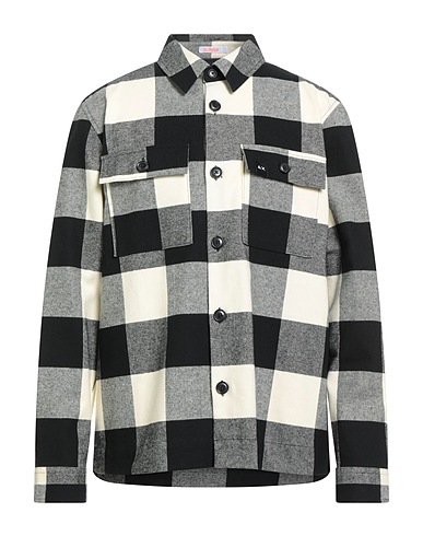 SUN 68 Checked shirt Black 100% Cotton