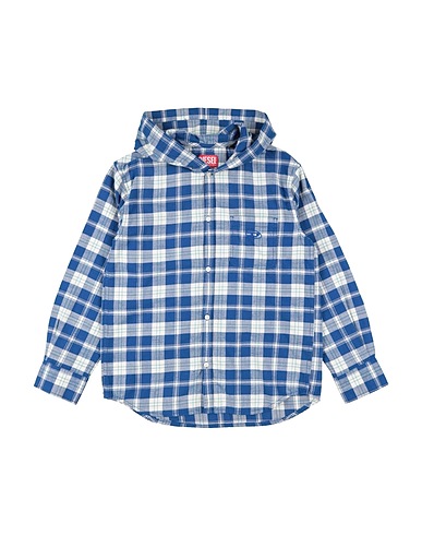 DIESEL Patterned shirt Blue 100% Cotton