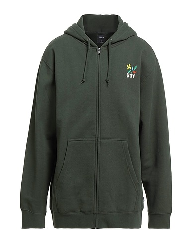 HUF Hooded track jacket  Military green 80% Cotton, 20% Polyester