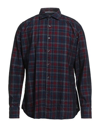 TINTORIA MATTEI 954 Checked shirt Navy 100% Cotton