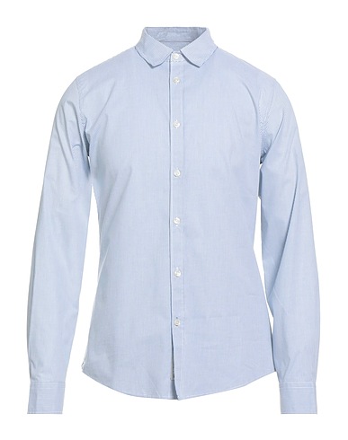 SCOTCH & SODA Striped shirt Sky blue 97% Cotton, 3% Elastane