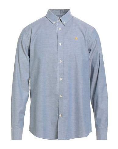 SCOTCH & SODA Solid colour shirt Navy blue 98% Cotton, 2% Elastane