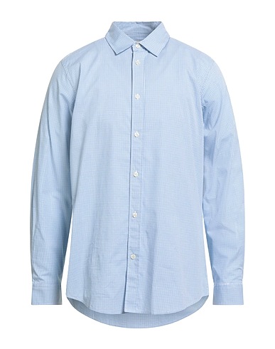 SCOTCH & SODA Checked shirt Light blue 97% Cotton, 3% Elastane