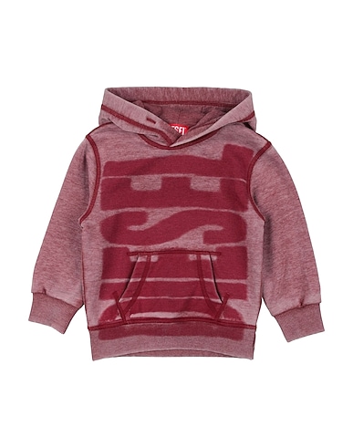 DIESEL Sweatshirt Burgundy 65% Polyester, 35% Cotton