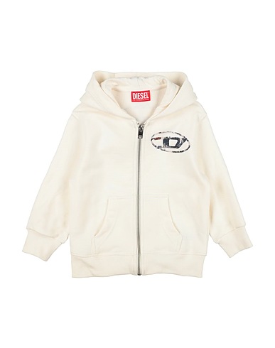 DIESEL Felpa Off white 100% Cotone, Elastan