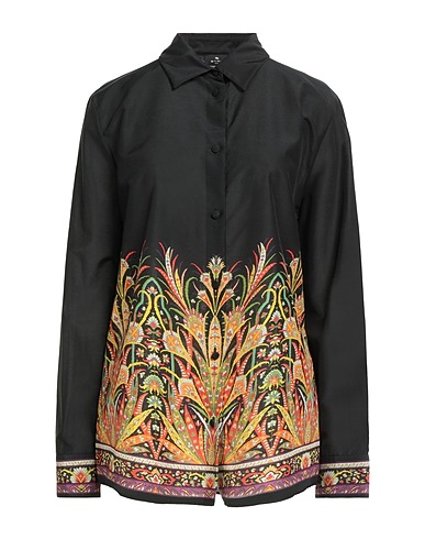 ETRO Floral shirts & blouses Black 70% Cotton, 30% Silk