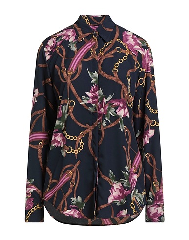 LAUREN RALPH LAUREN Floral shirts & blouses Navy blue 100% Recycled polyester