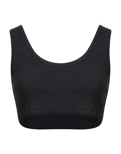 PALM ANGELS Top Noir 95% Coton biologique, 5% Élasthanne