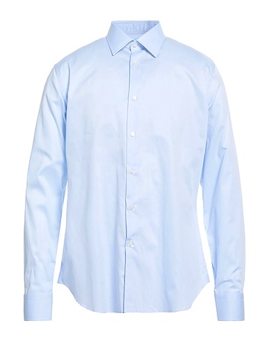 TOMBOLINI Solid colour shirt Sky blue 100% Cotton