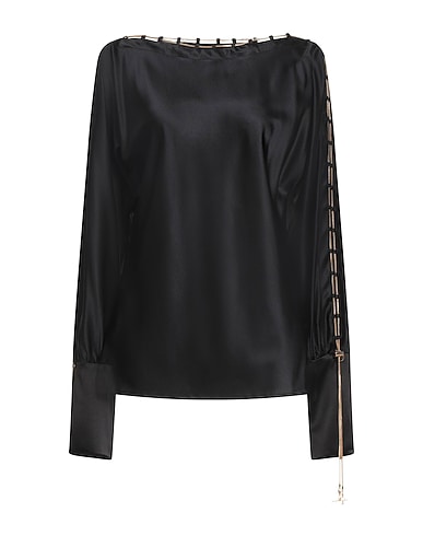 DANAMÉ Top Black 93% Silk, 7% Elastane