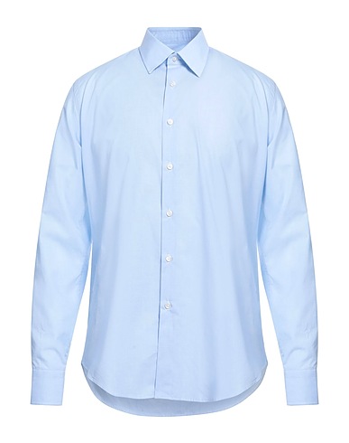 TOMBOLINI Solid color shirt Light blue 100% Cotton