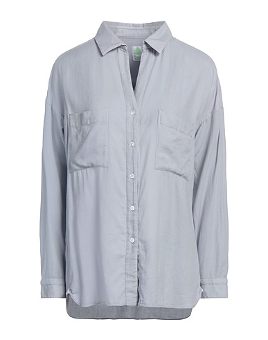 FINAMORE 1925 Solid colour shirts & blouses Light grey 85% Cotton, 15% Cashmere