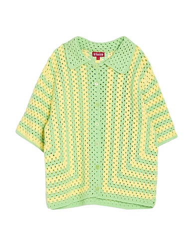 STAUD Patterned shirts & blouses Yellow 100% Cotton