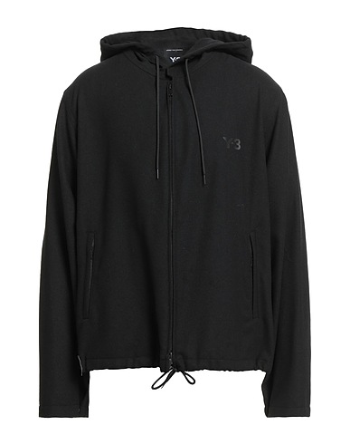 Y-3 Hooded track jacket  Black 60% Polyester, 40% Wool