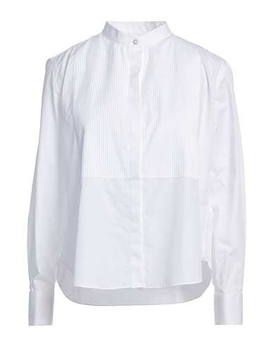 FINAMORE 1925 Solid colour shirts & blouses White 100% Cotton