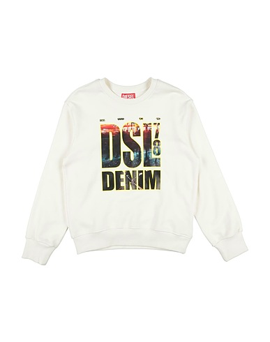 DIESEL Sweatshirt Off white 100% Cotton, Elastane