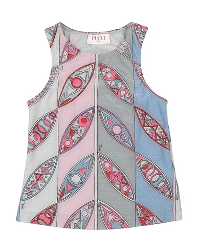 PUCCI Top Grey 45% Polyester, 20% Elastane, 18% Metallic fiber, 17% Polyamide