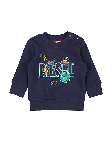 DIESEL Sweatshirt Navy blue 92% Cotton, 8% Polyester, Elastane
