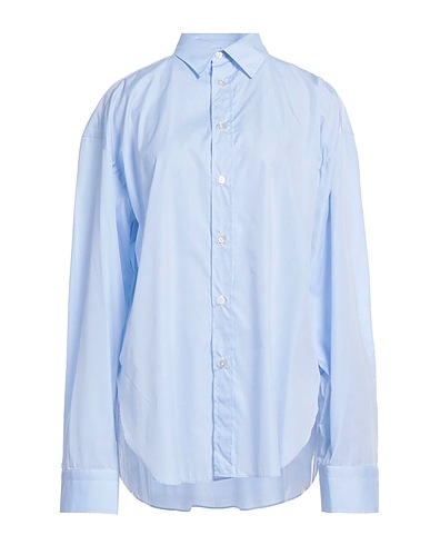 FINAMORE 1925 Solid colour shirts & blouses Light blue 100% Cotton
