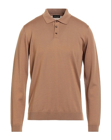 ROBERTO COLLINA Pullover Cammello 100% Lana