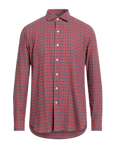 SALVATORE PICCOLO Camicia a quadri Rosso 100% Cotone