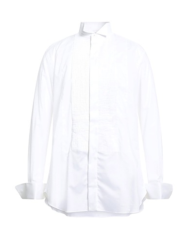 BRIONI Solid colour shirt White 100% Cotton