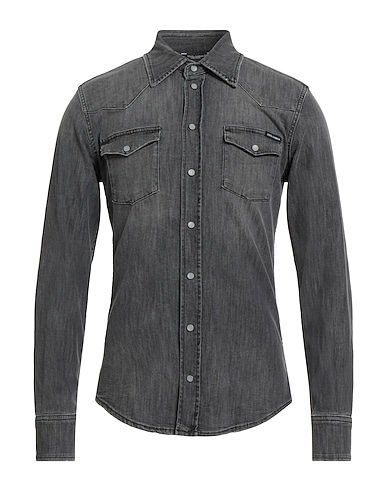 DOLCE&GABBANA Denim shirt 98% Cotton, 2% Elastane