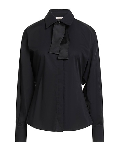 KARTIKA Shirts Black 98% Cotton, 2% Elastane, Polyester