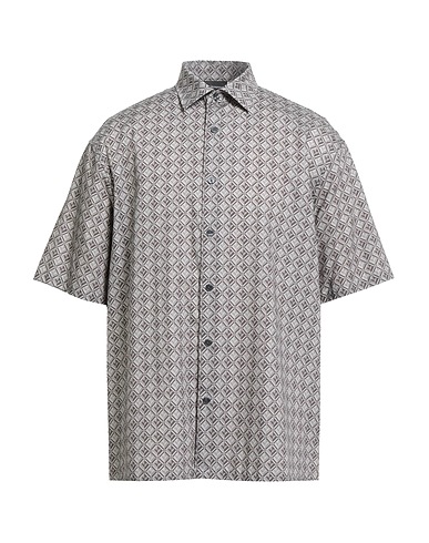 EMPORIO ARMANI 柄入りシャツ グレー テンセル 56% / コットン 44%