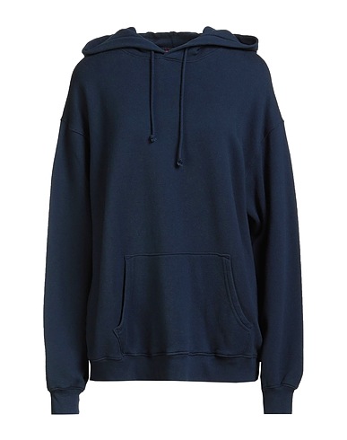THE ELDER STATESMAN Hooded sweatshirt Navy 97% Cotton, 3% Cashmere