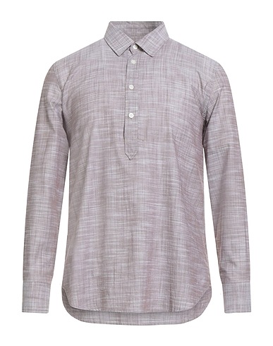 GREY DANIELE ALESSANDRINI Solid colour shirt Grey 100% Cotton