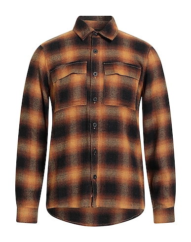 REVOLUTION Patterned shirt Mustard 100% Cotton
