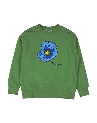 KENZO KIDS Sweatshirt Green 89% Cotton, 11% Polyester, Elastane