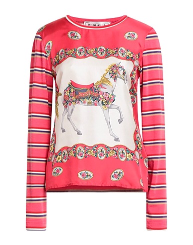 SHIRTAPORTER T-shirt Coral 100% Cotton, Silk