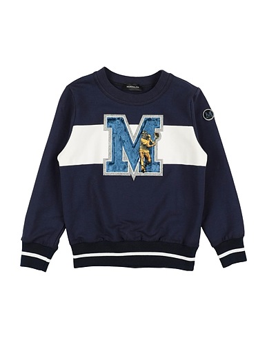 MONNALISA Sweatshirt Midnight blue 95% Cotton, 5% Elastane