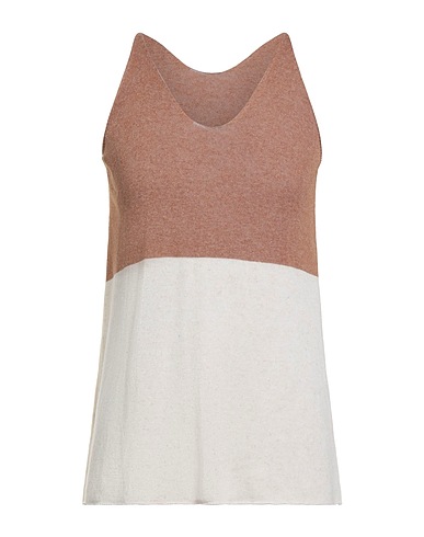 MESSAGERIE Vest Brown 35% Linen, 35% Viscose, 30% Cotton