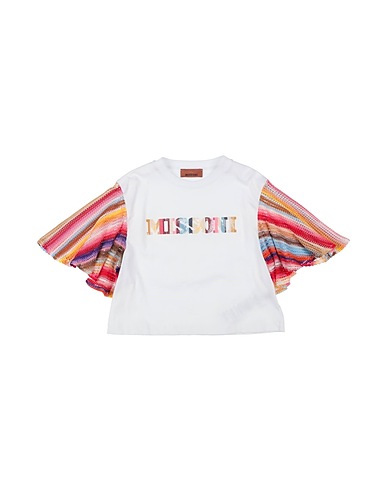MISSONI KIDS T-shirt White 100% Cotton, Viscose, Polyester