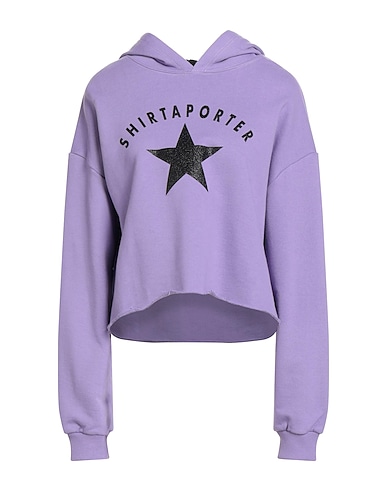 SHIRTAPORTER Felpa con cappuccio LILLA 100% Cotone